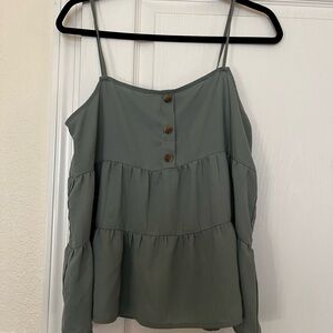 Paper Crane Sage Buttoned Blouse